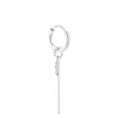 Label Kiki - Chain white hoop silver