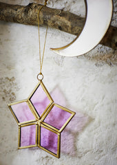 HANGING GLASS STAR