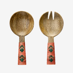 WOODEN SALAD SET W/ BAMBOO (kopie)