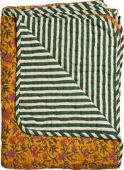 Plaid Bloemen Geel/Groen 140x180 cm