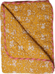 Plaid Bloemen Geel 140x180 cm