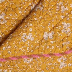 Plaid Bloemen Geel 140x180 cm