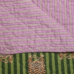 Plaid Tijger Groen/Paars 140x180 cm