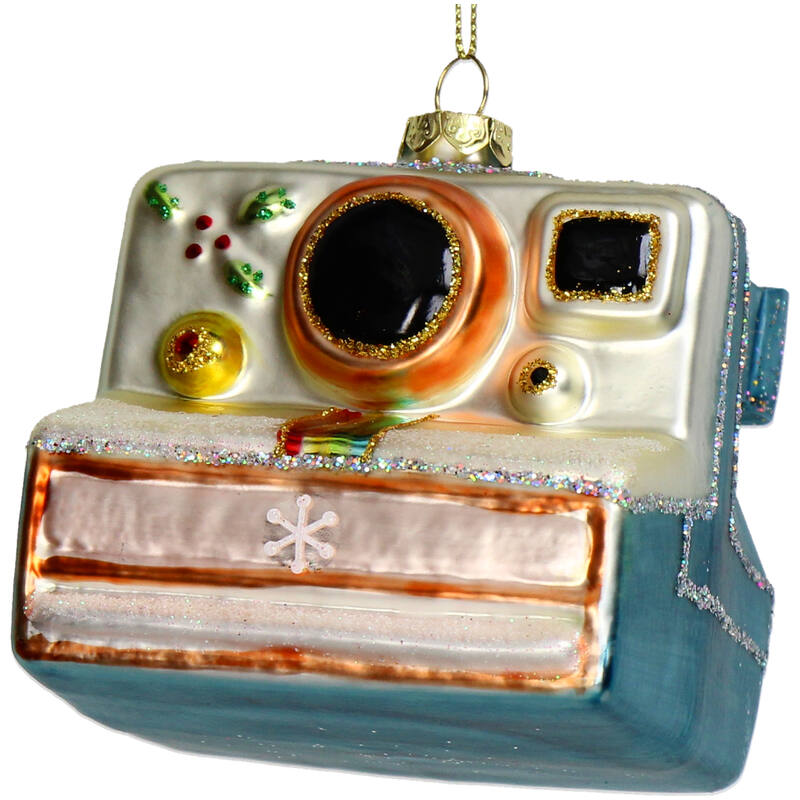 Ornament Polaroid Camera Glass Multi 8.3cm