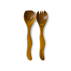 Salad cutlery ochre, set of 2