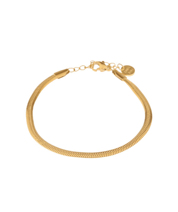 label kiki Smooth Snake Gold Bracelet