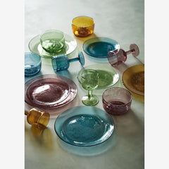 COLOURED WINE GLASS, Purple