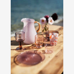 COLOURED WINE GLASS, Purple