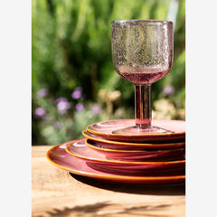 COLOURED WINE GLASS, Purple