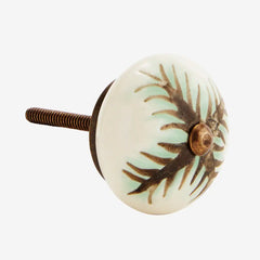 Hand painted stoneware doorknob