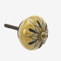 HAND-PAINTED STONEWARE DOORKNOB - 59