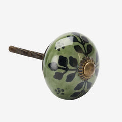 HAND-PAINTED STONEWARE DOORKNOB - 103