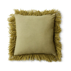 Fluffy cushion olive 50x50cm