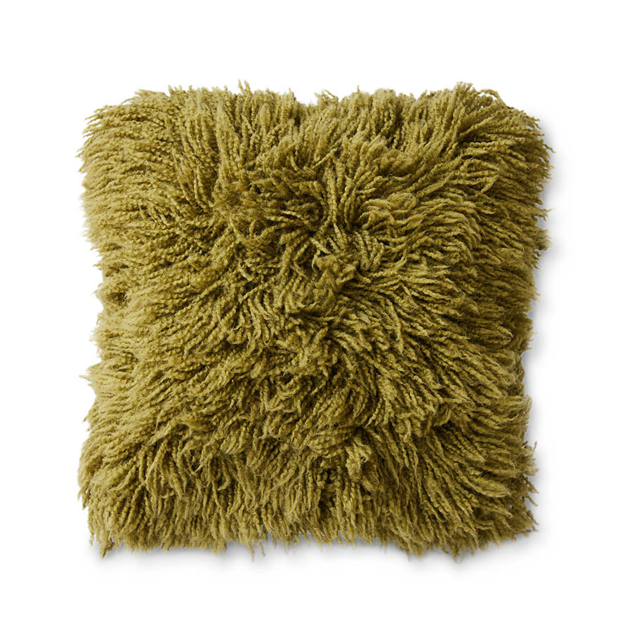 PRE-ORDER! HKliving Fluffy cushion olive