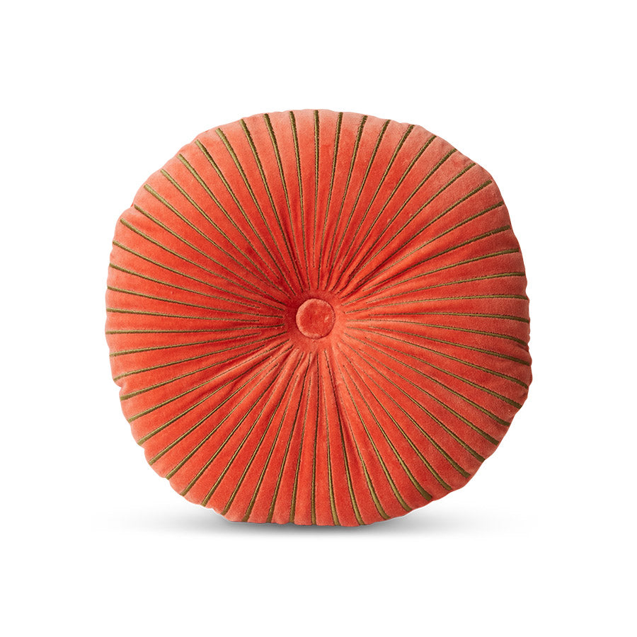 PRE-ORDER! Round ripple cushion sienna ø50cm