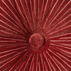 Round ripple cushion burgundy ø35cm