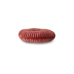 Round ripple cushion burgundy ø35cm