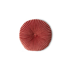 Round ripple cushion burgundy ø35cm