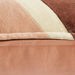 Striped velvet cushion