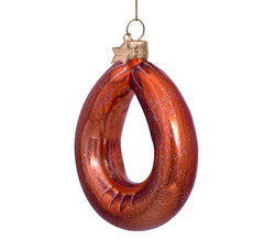Ornament glass sausage H10cm