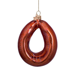 Ornament glass sausage H10cm