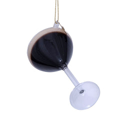 Ornament glass brown espresso martini H9cm