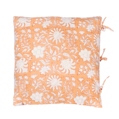 Cushion cover blockprint blush flower