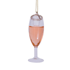 Ornament glass rose prosecco