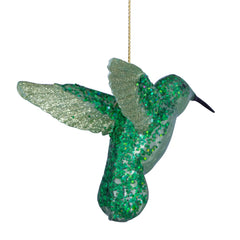 Ornament glass soft green opal hummingbird H8.5cm