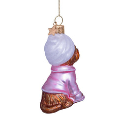 Ornament glass selfcare dog H9.5cm