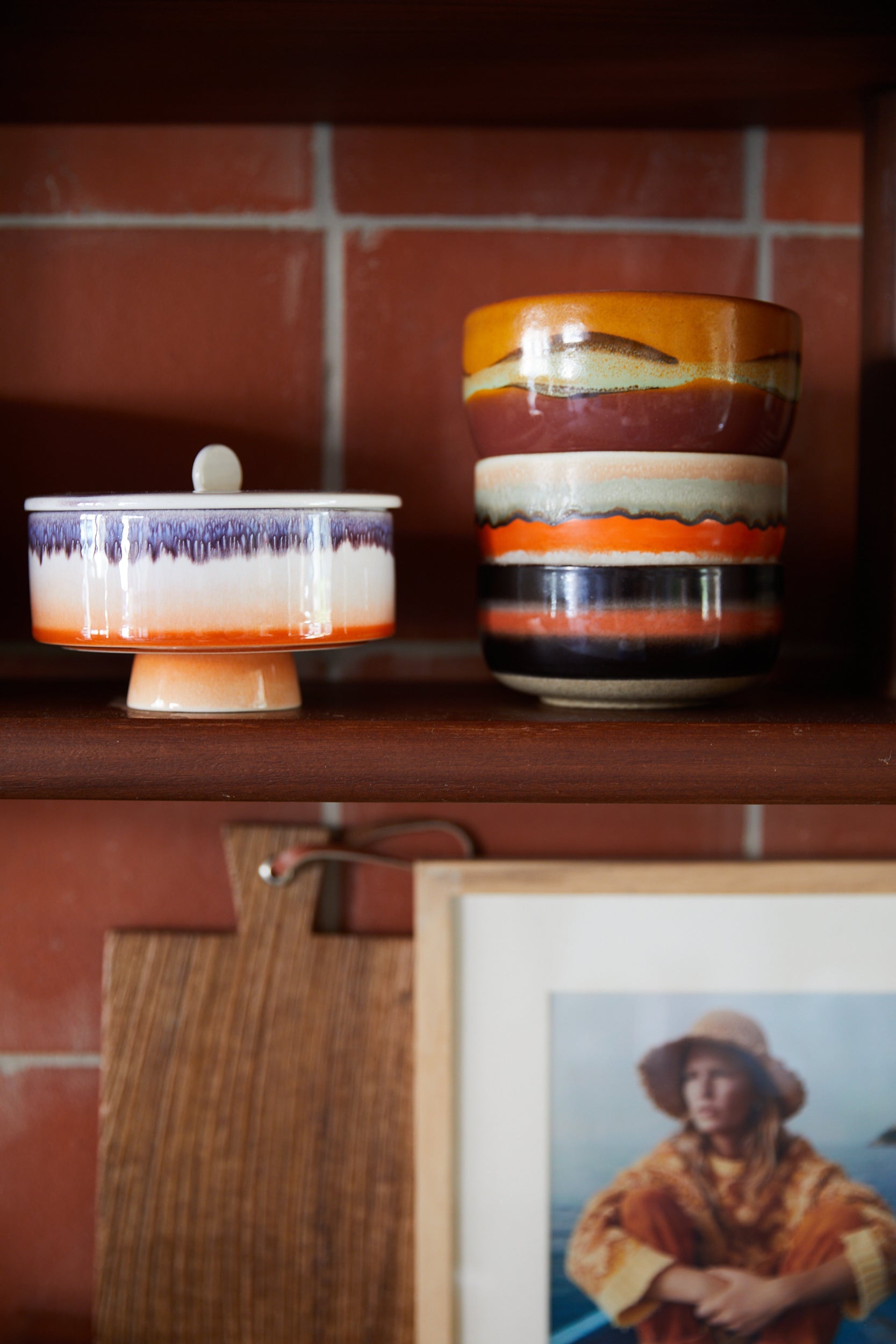 70s ceramics: bonbon bowl, mauve NEW