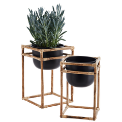 Bamboo flower pot stands