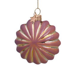 Ornament glass soft pink opal daisy flower H8cm