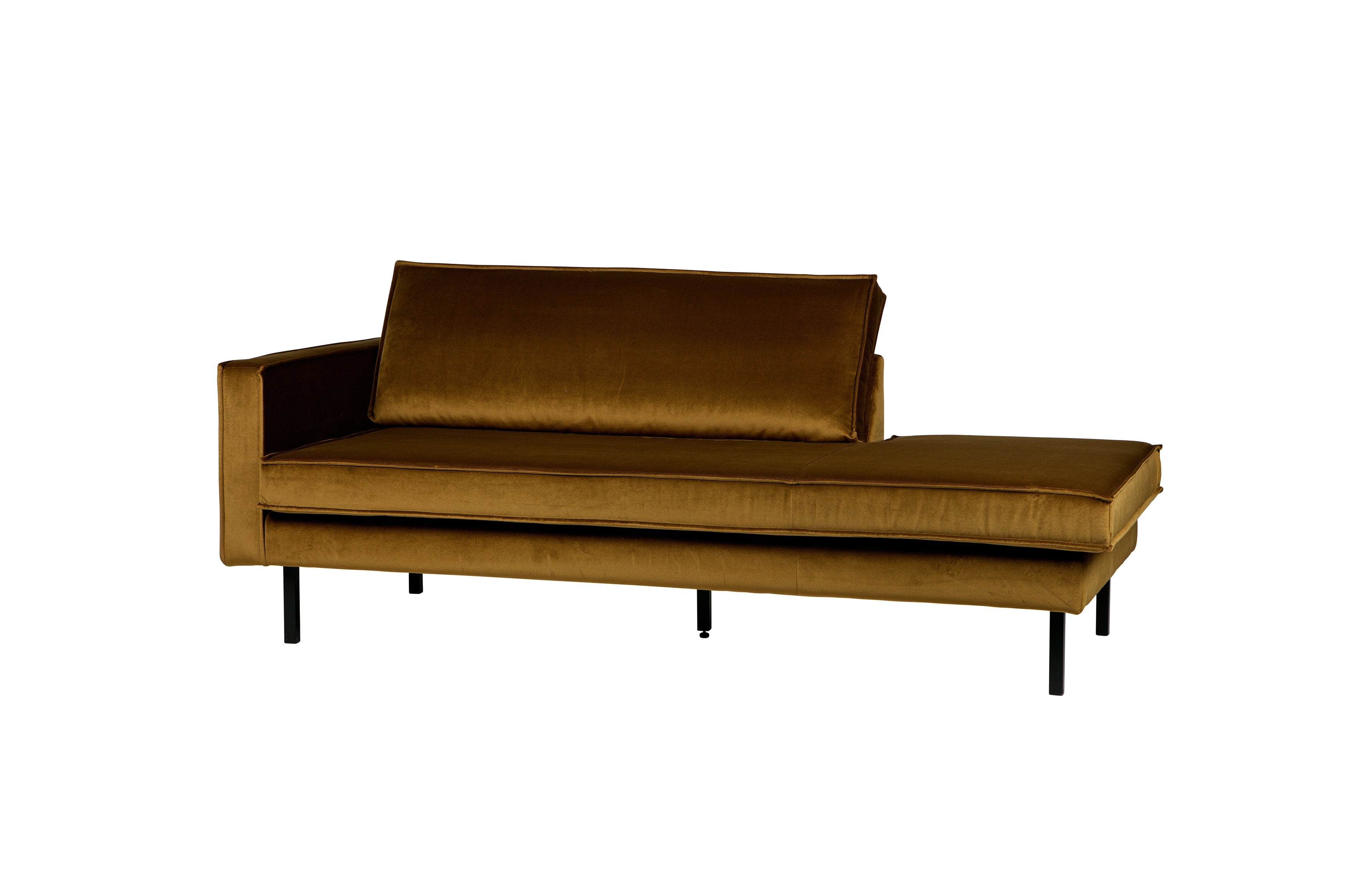 Rodeo Daybed Left Velvet Honing Geel