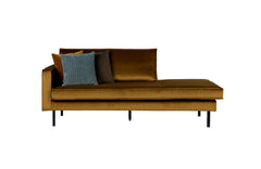 Rodeo Daybed Left Velvet Honing Geel