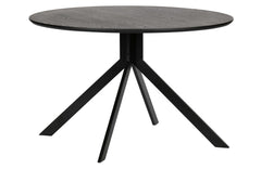 Bruno Eettafel Rond Mdf Zwart Ø120cm