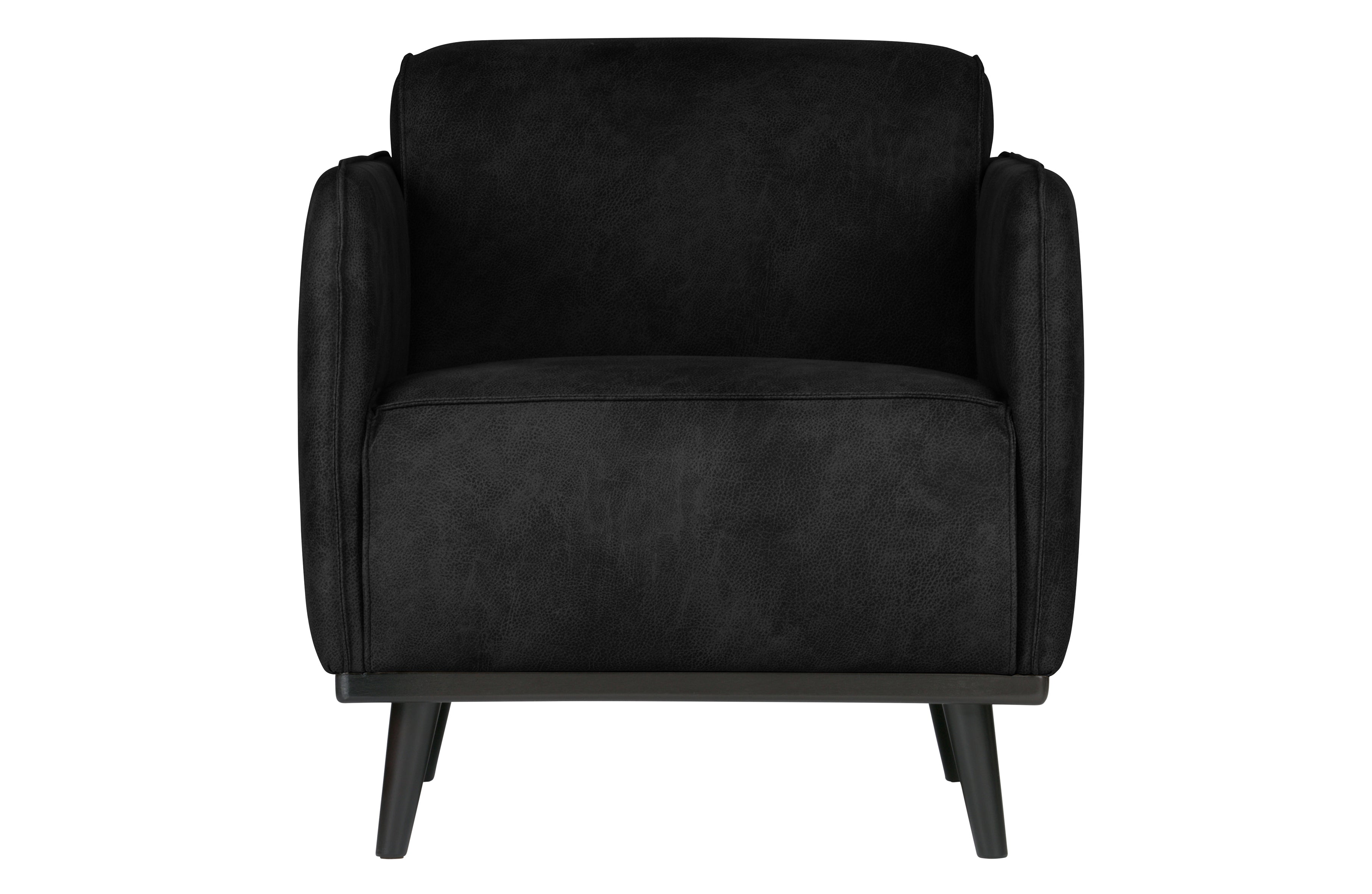 Statement Fauteuil Met Arm Suedine Zwart