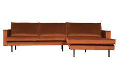 Rodeo Chaise Longue Rechts Velvet Roest