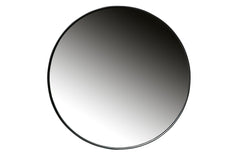 Doutzen Spiegel Metaal Zwart Ø80cm