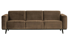 Statement 3-zits Bank 230 Cm Fluweel Taupe