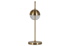 Globular Tafellamp Metaal Antique Brass