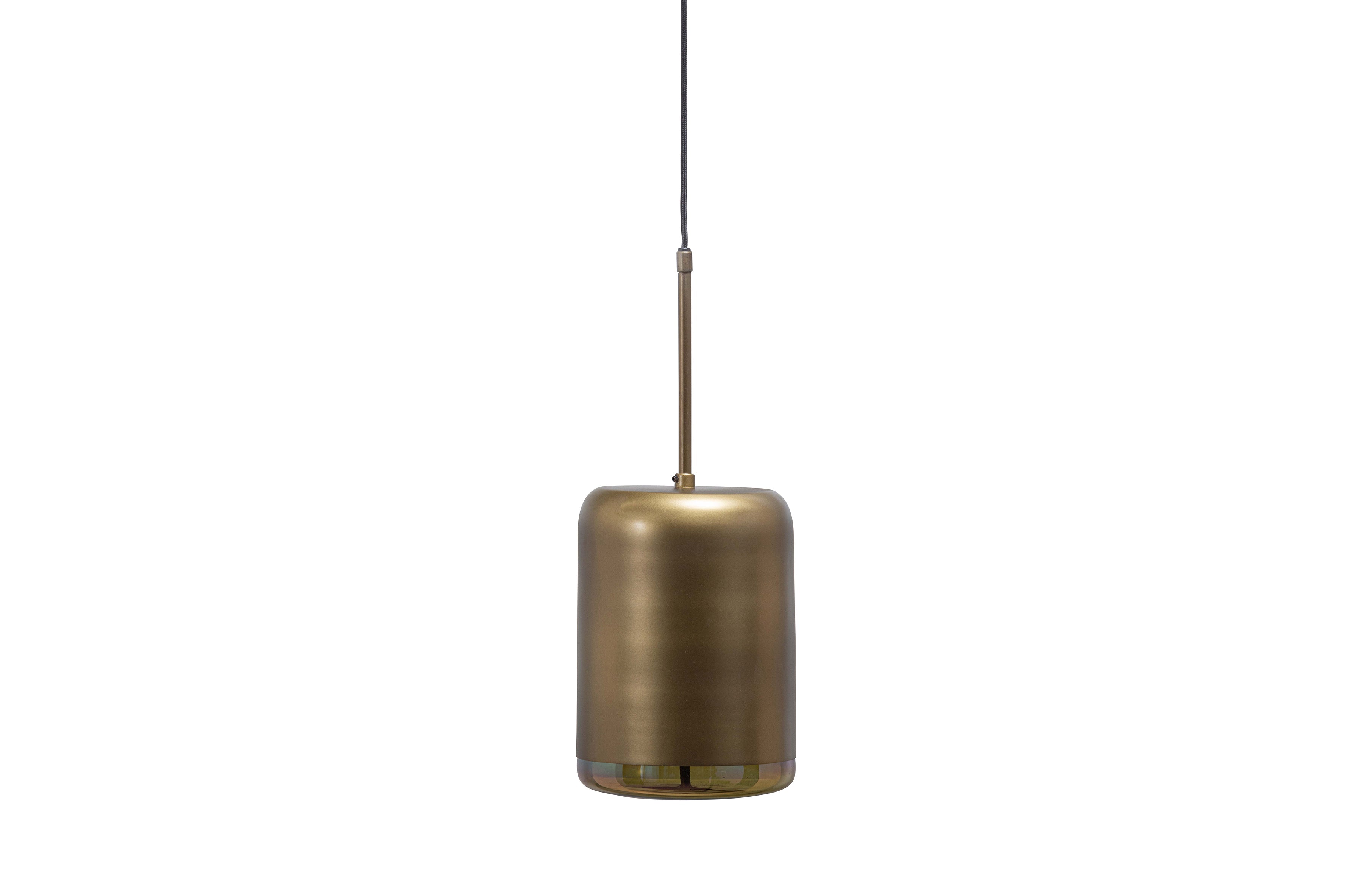Safa Hanglamp Verticaal Metaal Glas Brass