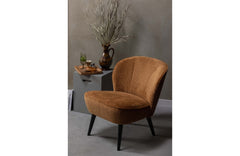 Sara Fauteuil Structure Velvet Cognac