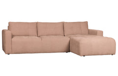 Bar Chaise Longue Geweven Stof Rechts Roze