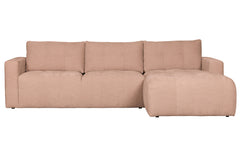 Bar Chaise Longue Geweven Stof Rechts Roze