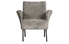 Muse Fauteuil Grof Geweven Stof Taupe