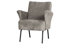 Muse Fauteuil Grof Geweven Stof Taupe