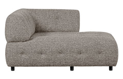 Louis 1,5-zits Chaise Longue Met Arm Rechts Melange Coffee