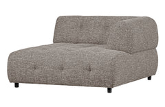 Louis 1,5-zits Chaise Longue Met Arm Rechts Melange Coffee