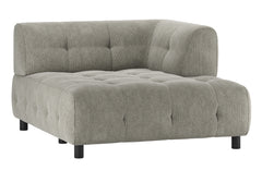 Louis 1,5-zits Chaise Longue Met Arm Rechts Ribstof Sage